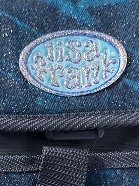 EUC Vintage Lisa Frank Insulated Lunch Bag Metallic Blue Galaxy Sparkle. Y2K-HTF